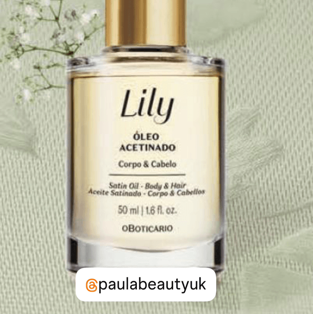 Óleo Acetinado Multifuncional Corpo e Cabelo Lily 200g