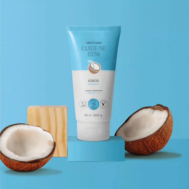 Creme Esfoliante Corporal Cuide-se Bem Feira Coco, 150ml - Edição Limitada