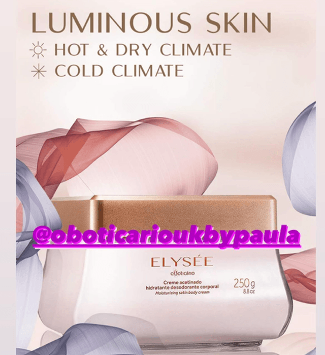 Elysee Creme Acetinado Hidratante Corporal 250g Elysée