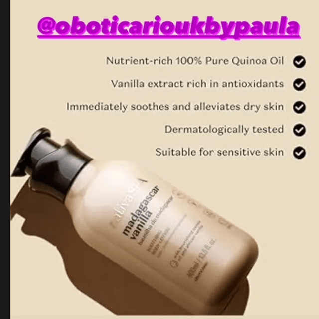 Nativa Spa Loção Hidratante (Madagascar Vanilla) Baunilha de Madagascar 400ml