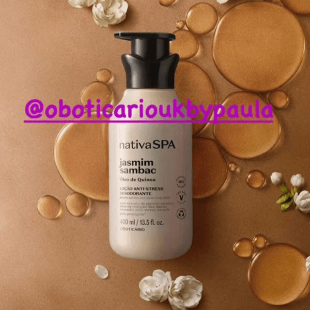 Loção Hidratante Anti-stress Nativa SPA Jasmine Sambac 400ml O Boticario*