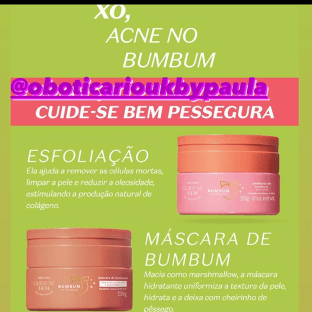 Cuide-se Bem Máscara Hidratante Bumbum de Pêssego 230g