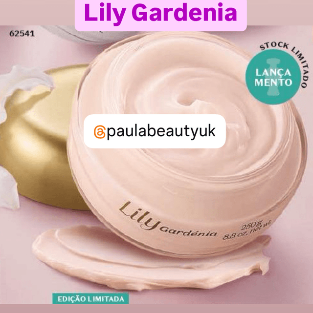 Creme acetinado hidratante corporal Lily Gardenia 250g
