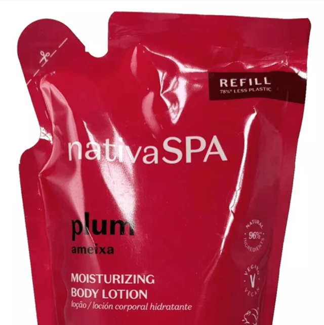 Nativa SPA Plum Moisturizing Body Lotion Refill 400 ml Smooth Skin Scented Ameixa
