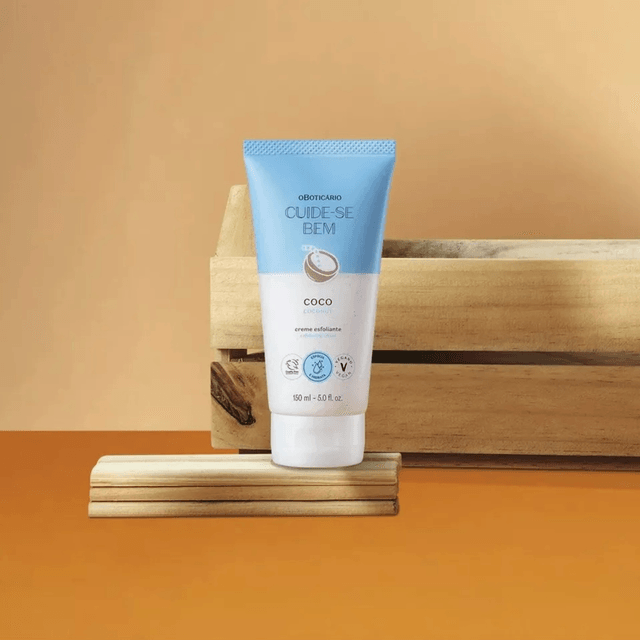 Creme Esfoliante Corporal Cuide-se Bem Feira Coco, 150ml - Edição Limitada