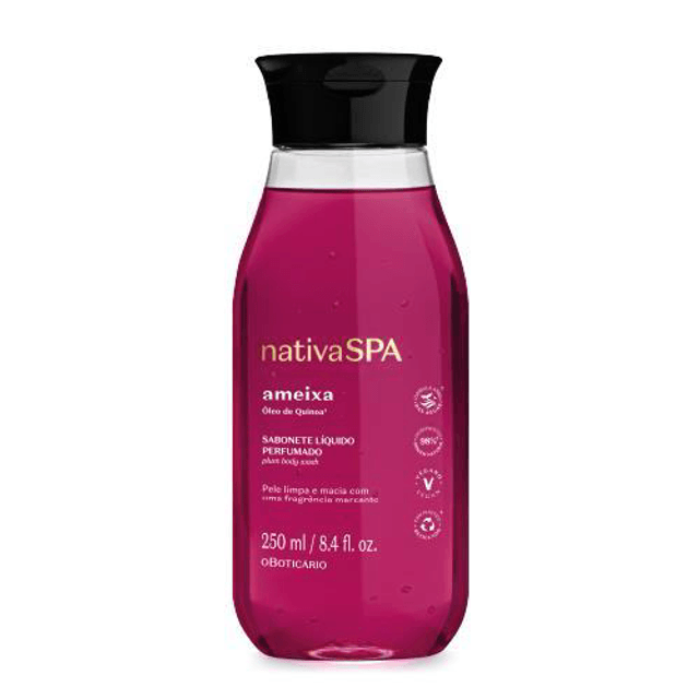 Sabonete Líquido Perfumado Nativa Spa Ameixa, 250ml