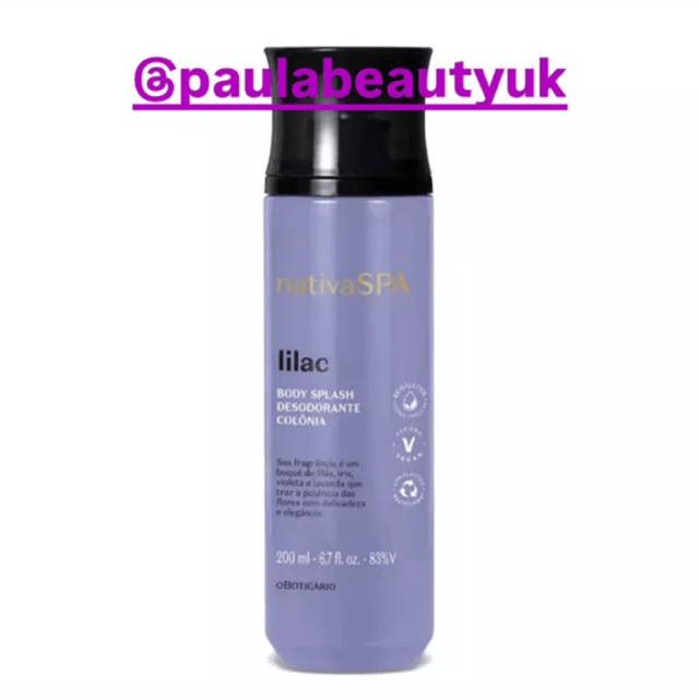 Nativa Spa Lilac Body Splash 200ml Body Mist O Boticário