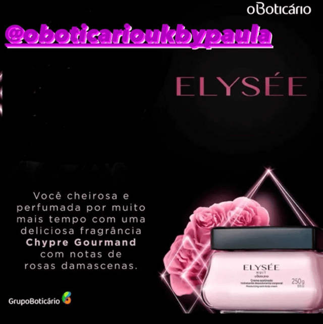Elysee Nuit Creme Hidratante Acetinado Elysèe Nuit 250g