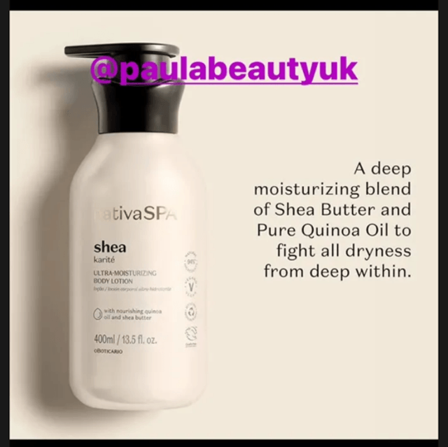 O Boticário Nativa SPA Karité (Shea) Loção Hidratante Corporal 400ml* Karite 