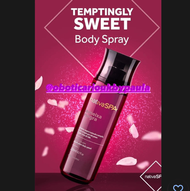 Nativa Spa Body Splash Ameixa Negra 200ml O Boticário Body Mist Black Plum*