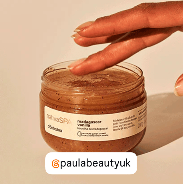 Nativa Spa Esfoliante Baunilha De Madagascar Vanilla 200gr O Boticário *