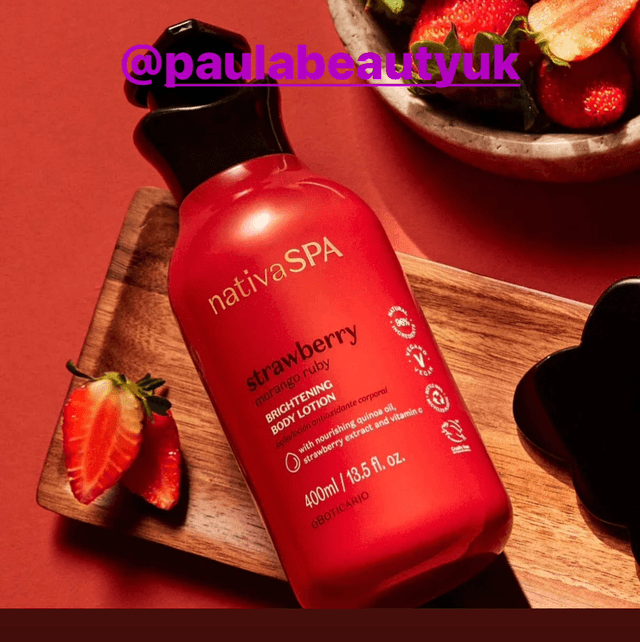 Nativa Spa Loção Hidratante Corporal Morango Ruby 400ml