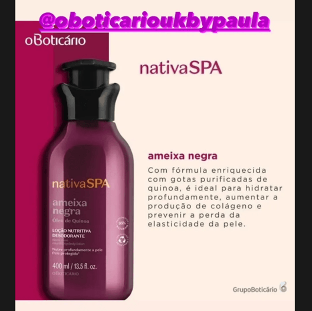 Nativa Spa Ameixa Negra Loção Hidratante 400ml