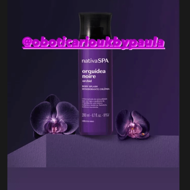 Body Splash Nativa Spa Orchid Noir, 200ml O Boticario orquidea noire Body Mist