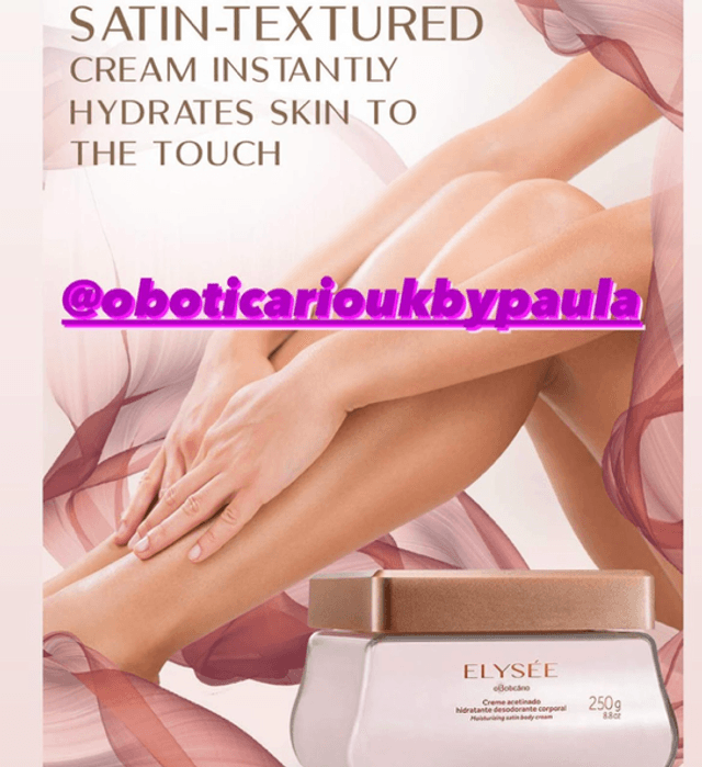 Elysee Creme Acetinado Hidratante Corporal 250g Elysée