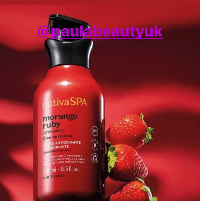 Nativa Spa Loção Hidratante Corporal Morango Ruby 400ml