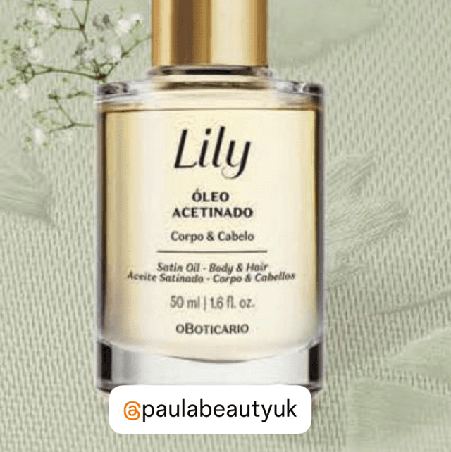 Óleo Acetinado Multifuncional Corpo e Cabelo Lily 200g