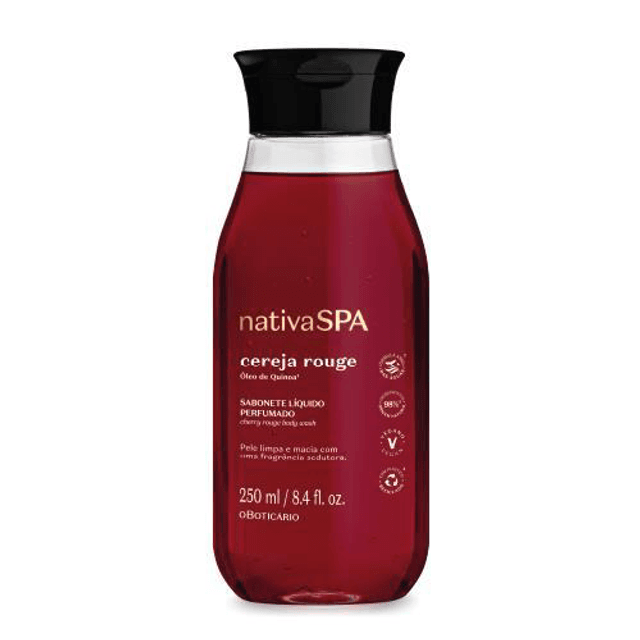 Boticario - Nativa Spa - Cereja Rouge - Sabonete Liquido Corporal 250Ml -8.4FlOz